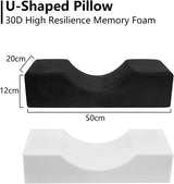Deciniee U Shape Øjenvippepude: Ergonomisk nakkepude Øjenvippepude - Flanellepude Øjenvippeforlængelsespude til hjemmet Skønhedssalon Cervikale ortopædiske puder Naty Shop