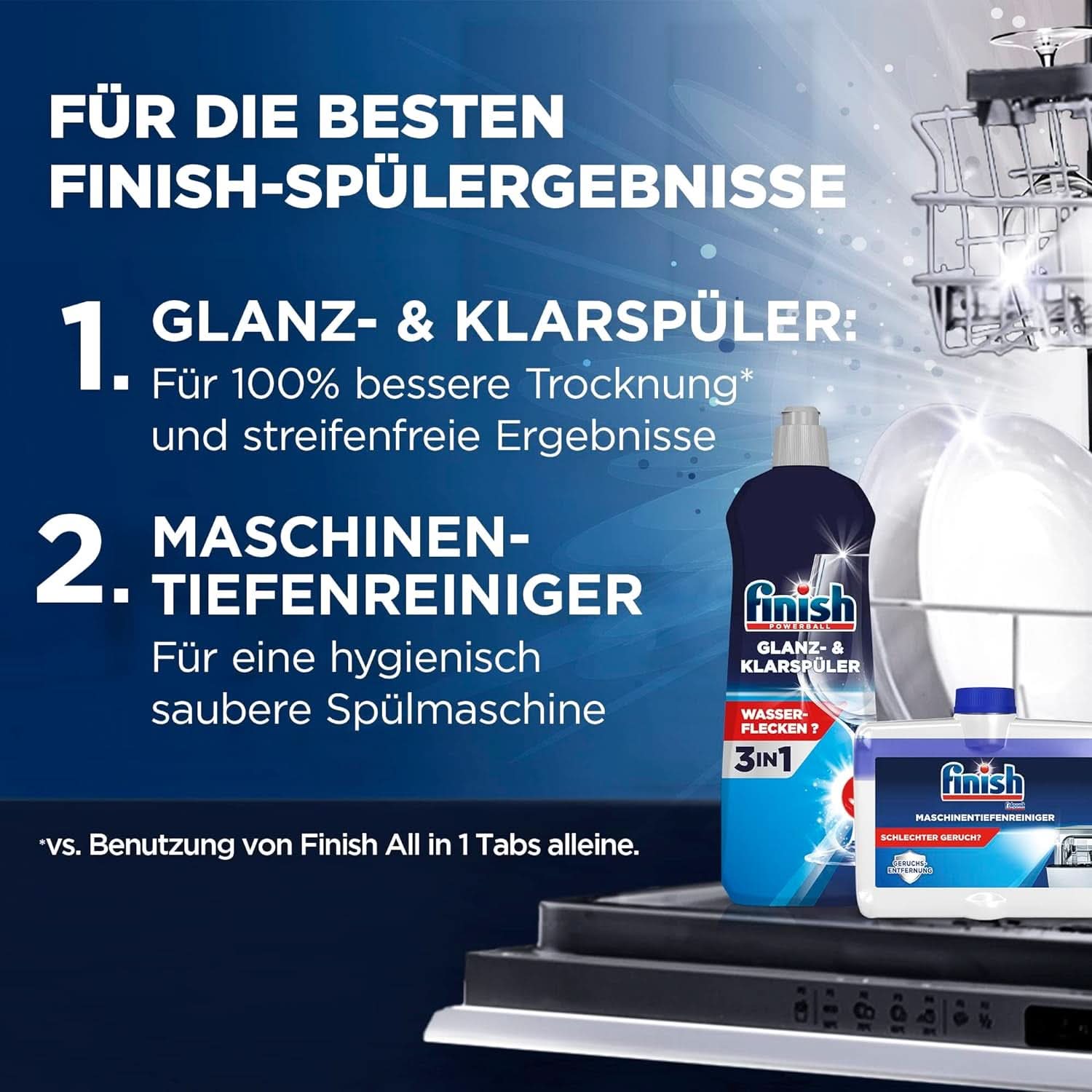 Finish Shine & afspændingsmiddel - Til skinnende og tørre service uden vandpletter - Megapack 800 ml (3-pak) Naty Shop