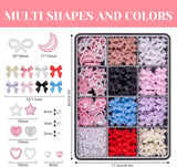500 stk 3D Nägel Charm Schleifen Charms Nägel Nail Art Charms Schleife Nagel Charms Nägel Nail Art Schleifen Nageldekorationen Mit Aufnahmewerkzeug Für Frauen Und Mädchen Nagel-Diy-Zubehör