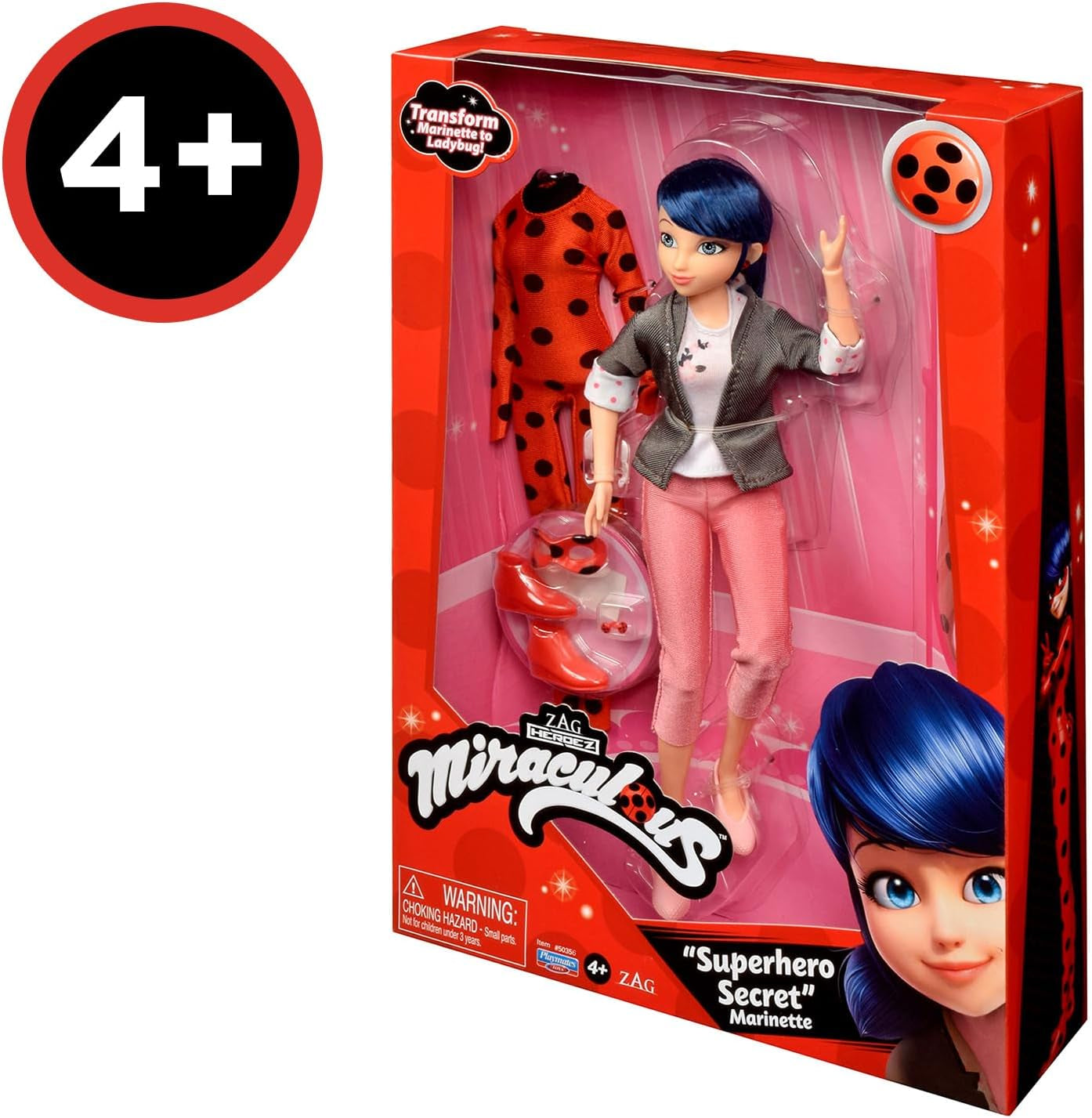 Bandai - Miraculous Ladybug - Dress up dukke 26 cm med to outfits - Ladybug - P50355 Dolls Naty Shop
