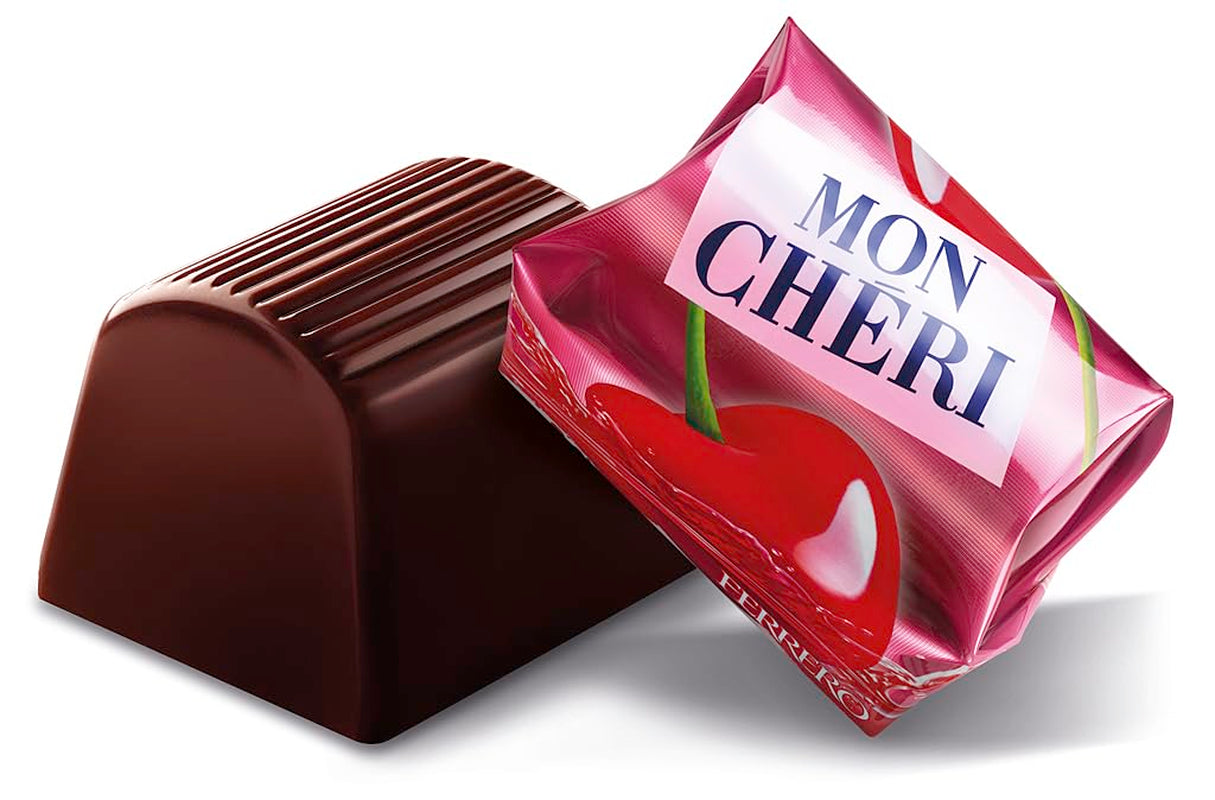 Ferrero Mon Chéri Heart - Valentinsdag Chokoladegave til ham og hende - Sprød chokolade, frugtagtig likør og kirsebær med smag - Til Valentinsdag, Mors Dag og påske - 1 pakke 147g
