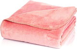 Glat hyggetæppe simpelt bordeauxrødt tæppe 130X170 cm sofa, blødt og varmt uldtæppe ekstra fluffy som et sofatæppe sofatæppe, krammetæppe hyggetæppe, plyssofatæppe, U1B senge og tæpper Glat Uni-Altrosé