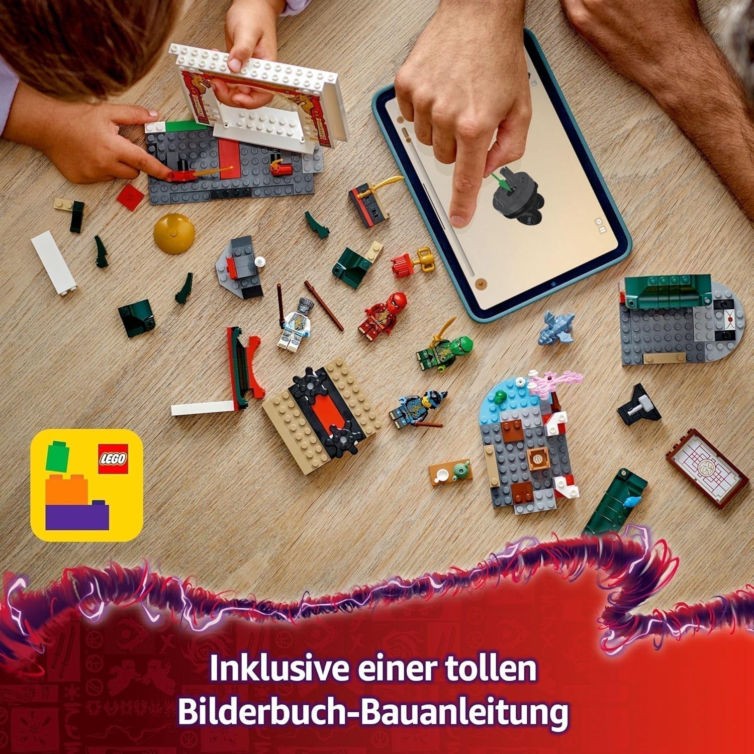 LEGO NINJAGO Spinjitzu Ninja Temple - Legesæt med 4 minifigurer og 1 dragefigur - Byggesæt - Jule- eller fødselsdagsgave til drenge og piger fra 4 år 71831 Byggesæt Besuche den LEGO-Store
