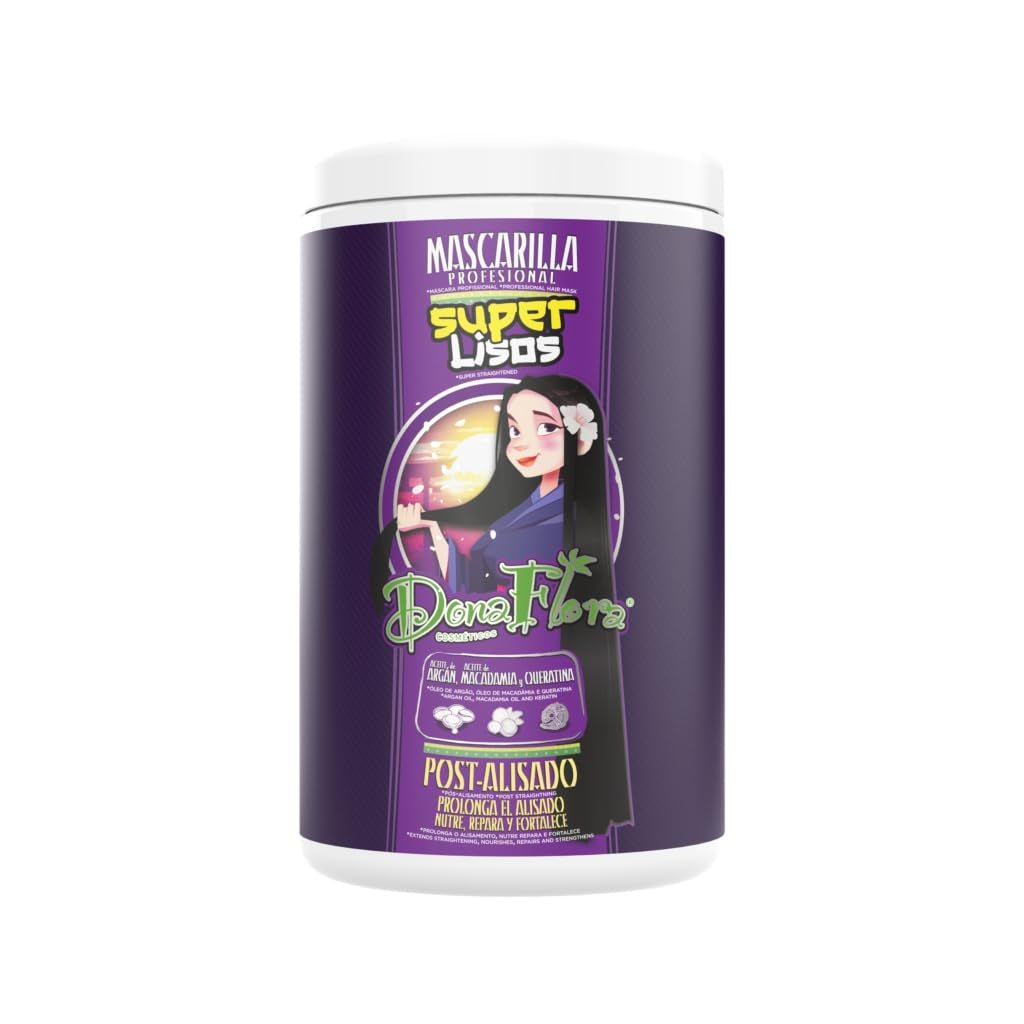 Super glat hårmaske 1000 ml - med arganolie, macadamia og keratin - nærer, reparerer og styrker - for silkeagtighed, glans og glatte fibre - fri for sulfater og parabener Naty Shop hårmaske Standard titel