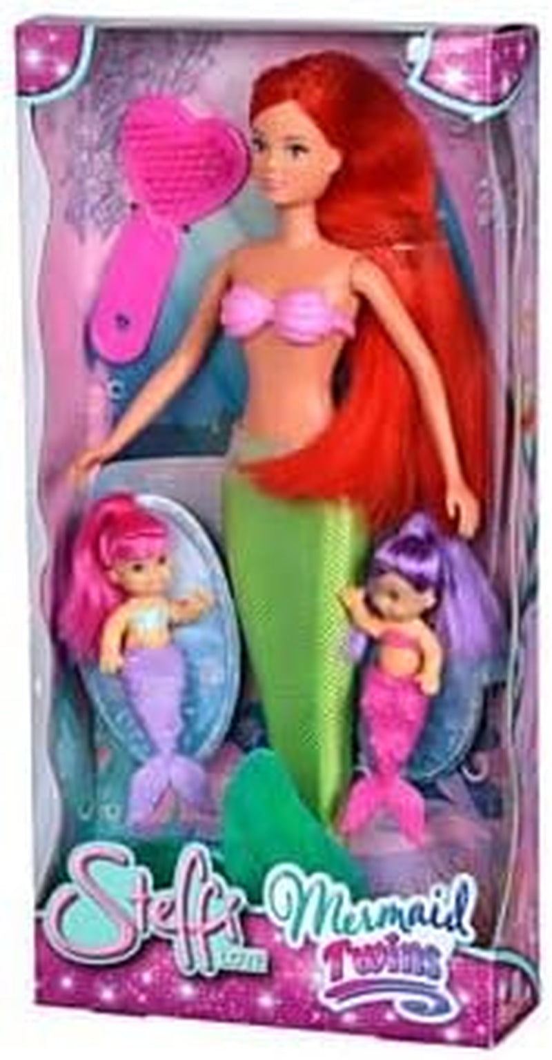Simba 105734162001 105734162 - Steffi Love The Twin Mermaids / to varianter / Steffi som havfrue / med to baby havfruer / modedukke / 29 cm, til børn fra 3 år og opefter