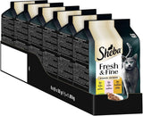 Sheba Portion Pouches Vådfoder til katte, multipak Fresh & Fine i sauce med MSC kylling og laks, 6x6x50g - Fine måltider til katte i sauce