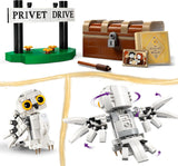 LEGO Harry Potter Hedwig i Liguster Drive 4 Børnelegetøjsuglesæt, bygbar dyrefigur med Hogwarts kuffert, lille gave til drenge, piger og alle fans fra 7 år 76425 Byggesæt Besuche den LEGO-Store