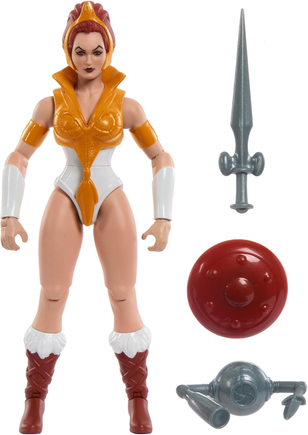 Masters of the Universe Origins Legetøj Tegnefilm Teela Action Figur Ca. 14 cm høj Motu Heltinde tilbehør og Mini Comic HYD27 Action Figurer Naty Shop Standard titel