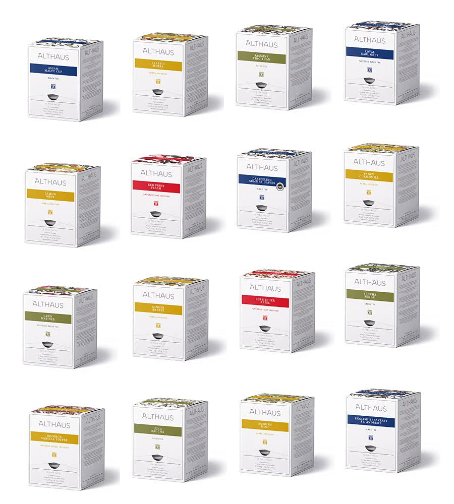 Althaus Tea PERSIAN ÆBLE ⋅ Frugtte i pyramideformede poser PYRA PACK ⋅ Frugtte smagt til med æblesmag ⋅ 15 X 2,75G