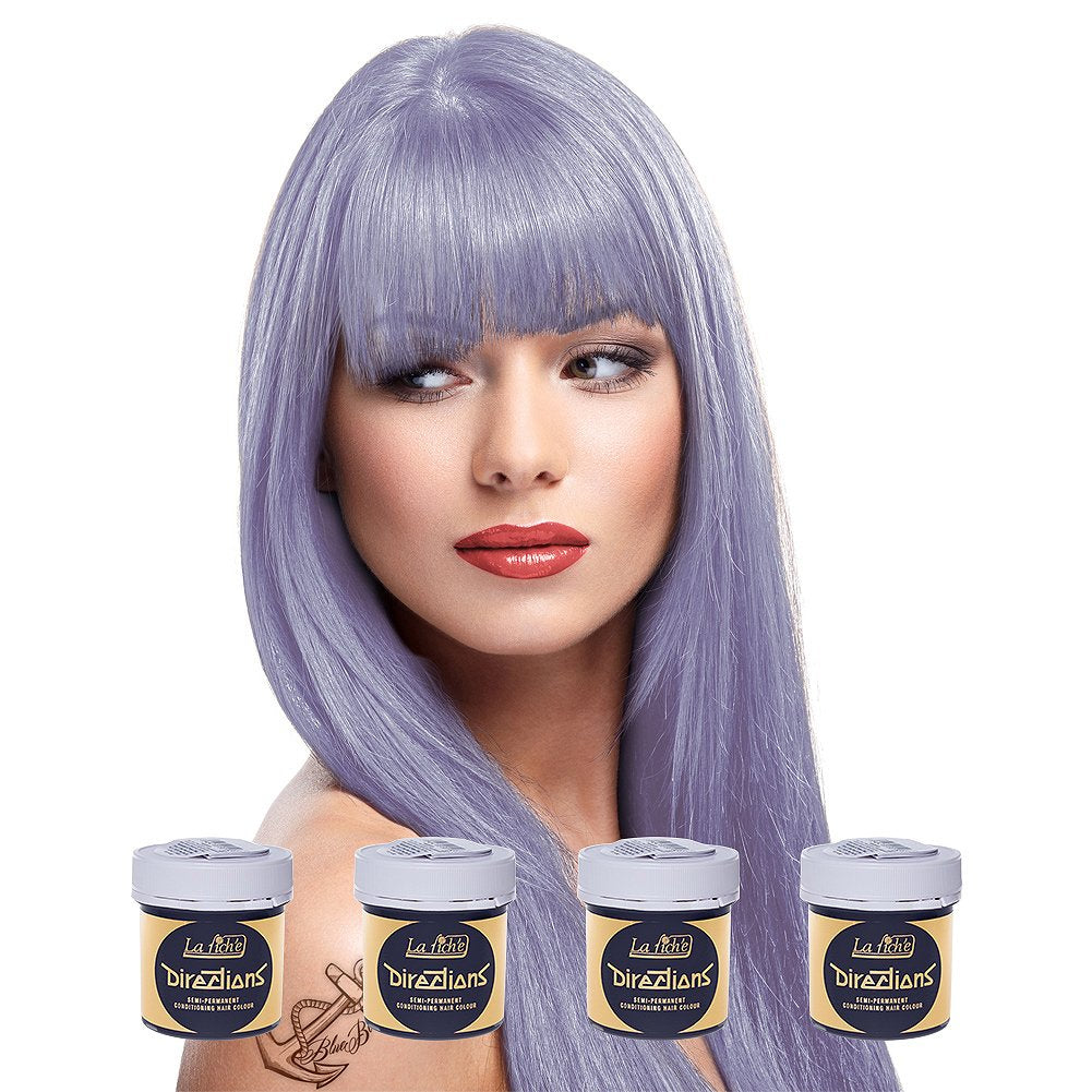 La Riché Pink Carnation 1 pakke (100 ml) Naty Shop Wisteria hårfarve - lilla 4 stykker (pakke med 1)