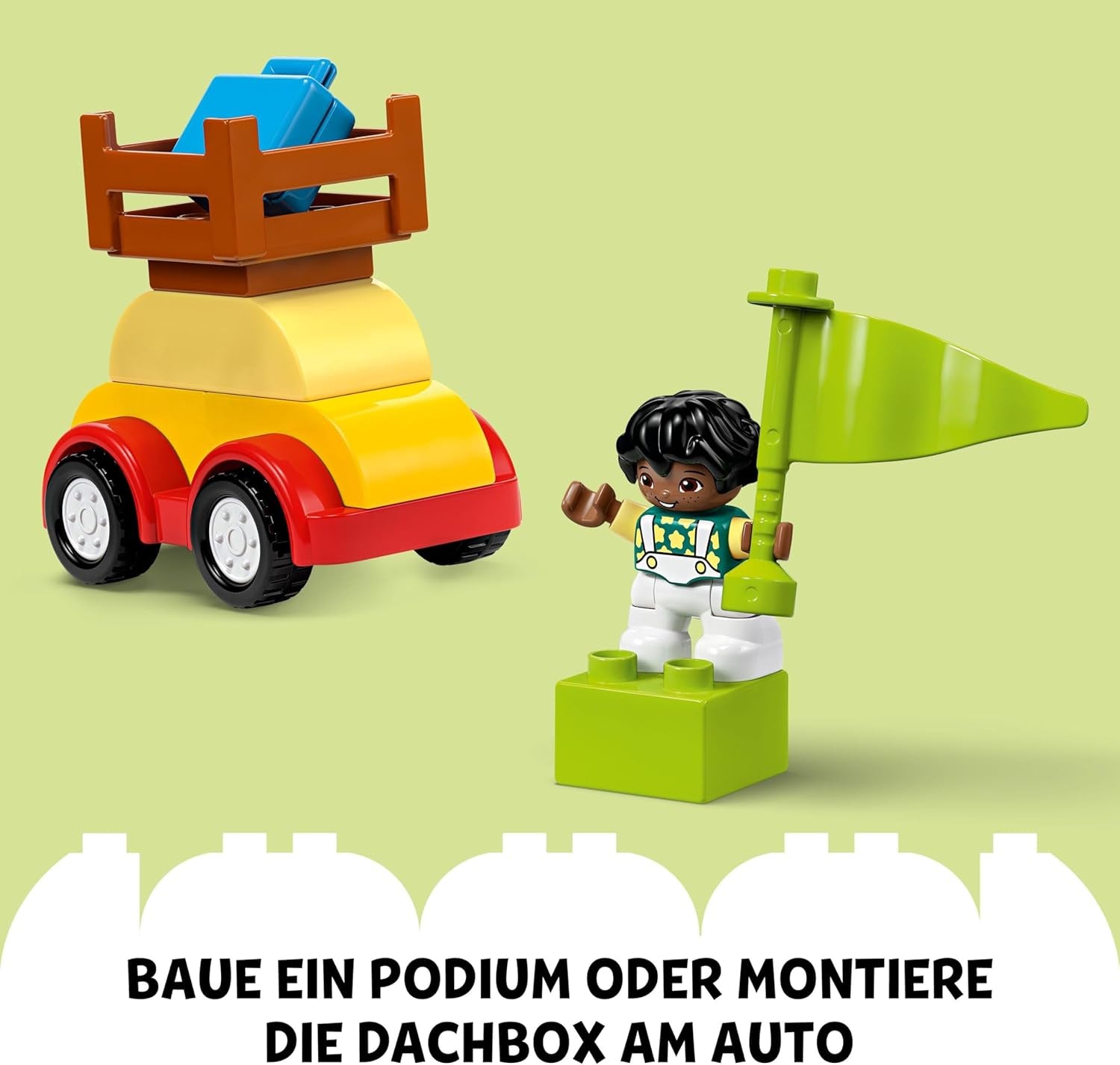 LEGO DUPLO Klassisk klodskasse biler og lastbiler, Køretøjslegesæt til børn fra 1,5 år, kreativt lærende legetøj, billegetøj og racerbilsæt 10439 Byggesæt Besuche den LEGO-Store