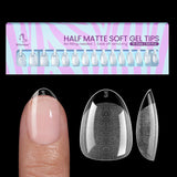 Btartbox Extra Short Mandel Neglespidser - Full Cover Gel X Soft XS Gel Neglespidser - Forformede Semi-Mat Til Brede Negle Salon 320 Stk