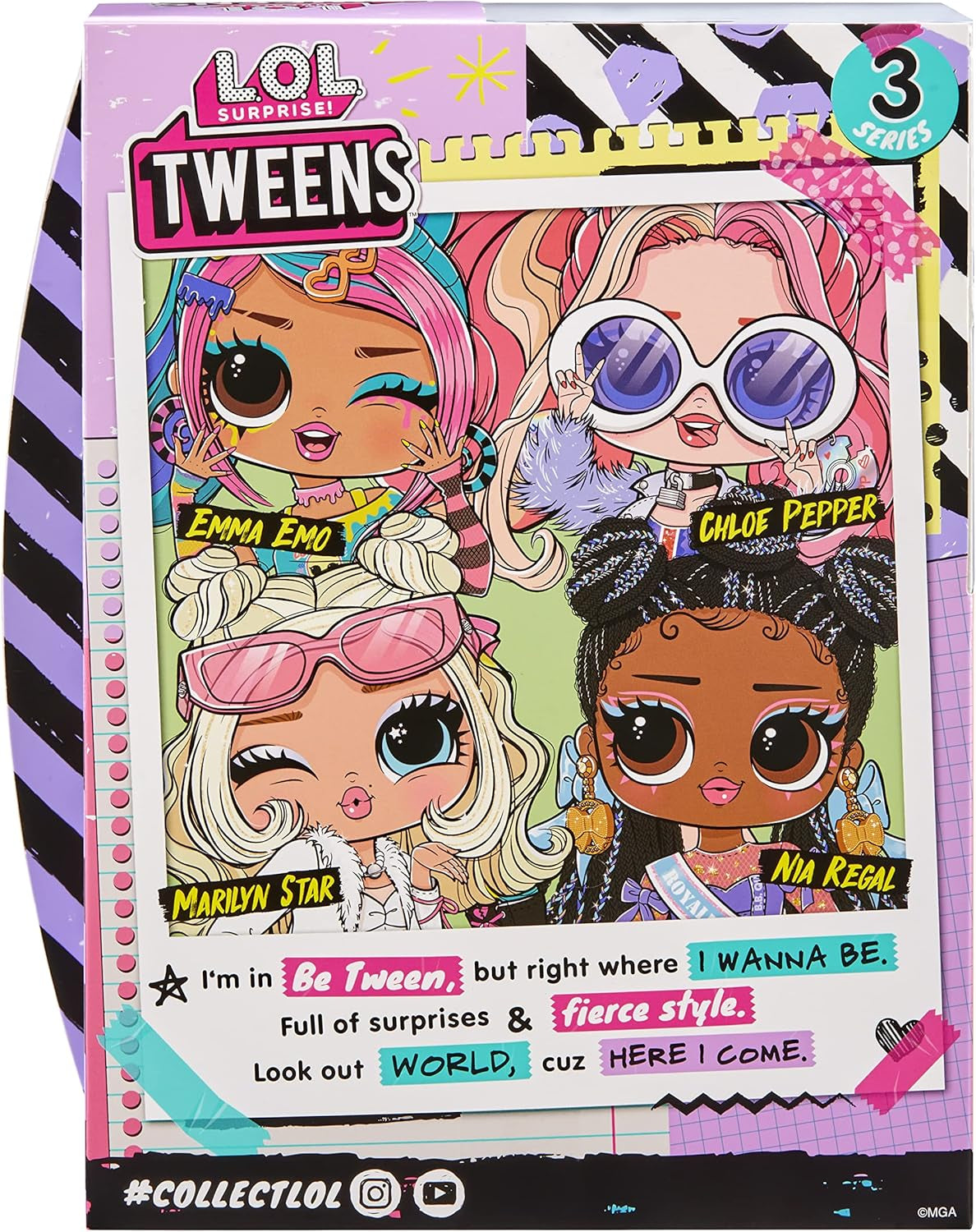 LOL overraskelse! Tweens Fashion Doll Series 3 - NIA Regal 15 cm dukke med overraskelser: Ekstravagante outfits, tilbehør og mere. Fantastisk samlergave til drenge og piger 18+ 584087