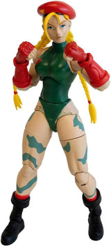Jada Toys Street Fighter Figur Guile (15 Cm) - Street Fighter 2: The Final Challengers Action & samleobjekt bevægelig figur med alternativt hoved, hænder og tilbehør Alder 13+ Actionfigurer Naty Shop Cammy