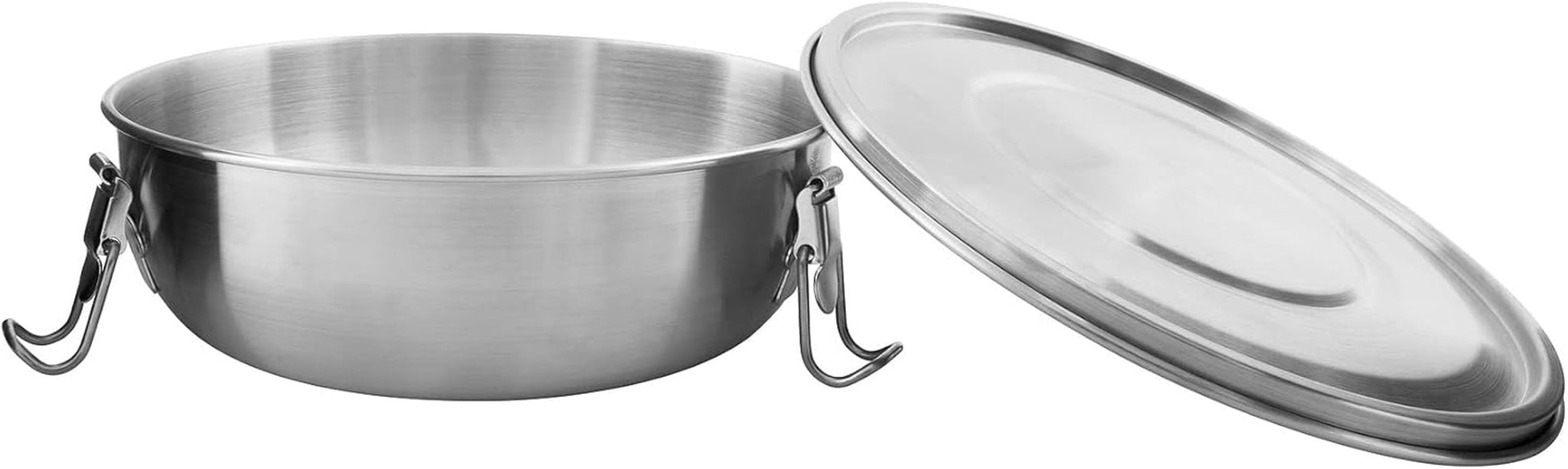 Tatonka Madskål - Madbeholder/skål i rustfrit stål - Med låg, fastgørelsesclips og volumenskalering - 0,5L / 0,75L / 1L volumen Madopbevaringsbokse Naty Shop 0,75 liter