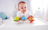 Ranglesæt med sugekop Hape | Tre dyr med bidering elementer, skildpadde, blæksprutte og hval | Læringslegetøj fra 0 måneder Bebe Toys Naty Shop