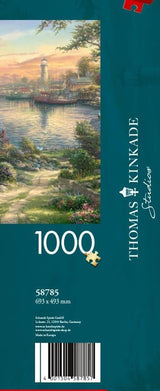 Schmidt Spiele 58785 Thomas Kinkade, New England Harbor, puslespil 1000 brikker, farvet Puslespil Naty Shop