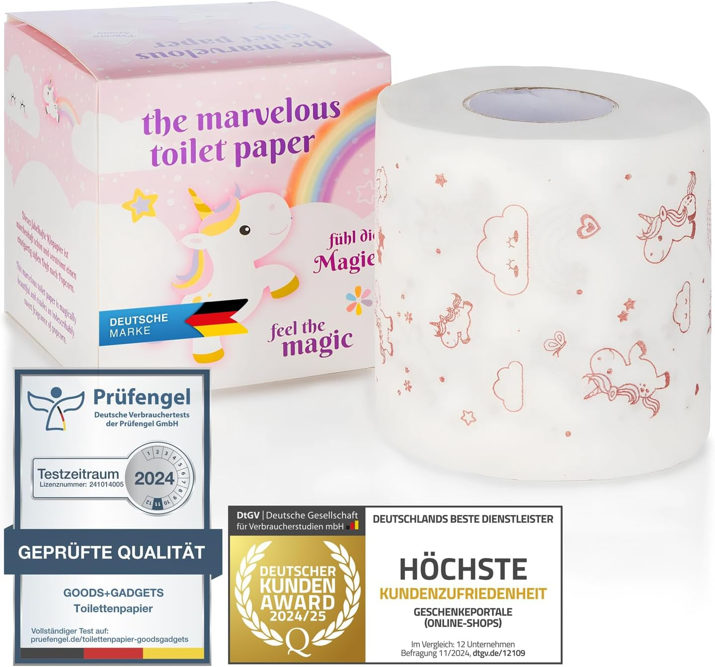 Unicorn Toilet Paper - Sødt toiletpapir gør dit badeværelse til en oase af komfort (enhjørning)