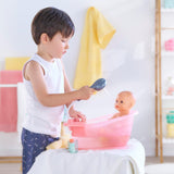 Corolle 9000141660 - Mon Grand Poupon badekar med pumpefunktion og gummi ducky til alle 30-36 cm, 32,5 cm dukker, fra 3 år