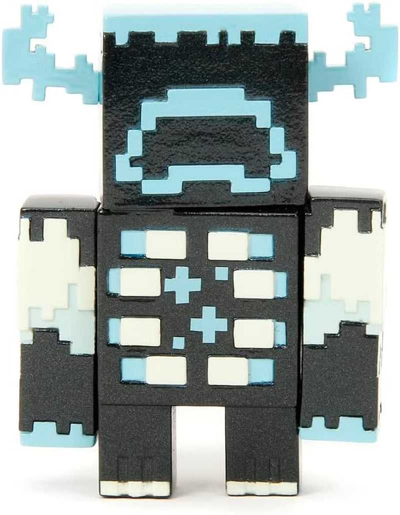 Jada Toys Minecraft figursæt (4 stykker) lavet af metal - Minecraft Caves & Cliffs Samlefigurer (Steve, Alex, Creeper og Warden) Til spillere og samlere 8+ 6 cm hver Action Figurer Naty Shop