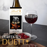 Lindt Excellence 78 procent kakaobar - kakao intensitet persistens vegansk bar 100 g ideel gave