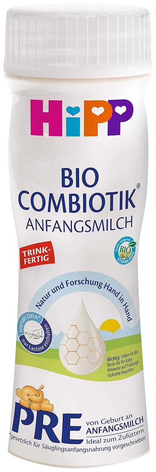 Mælkeblanding med økologisk mælk Hipp PRE BIO Combiotik, pakke med 4 (4 x 600 g) Naty Shop