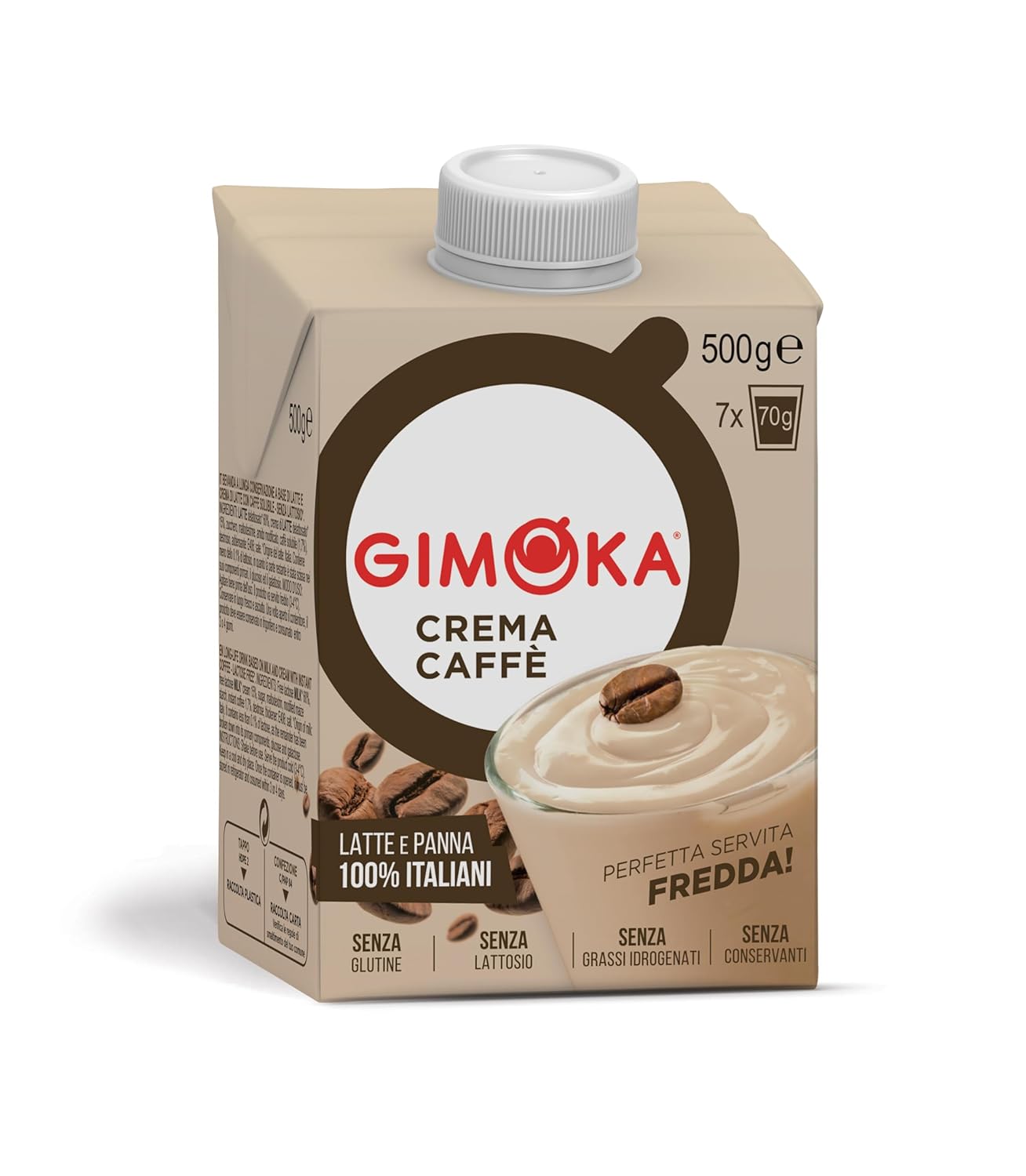 Gimoka Caffe Latte Creme Laktosefri Glutenfri Ingen konserveringsmidler