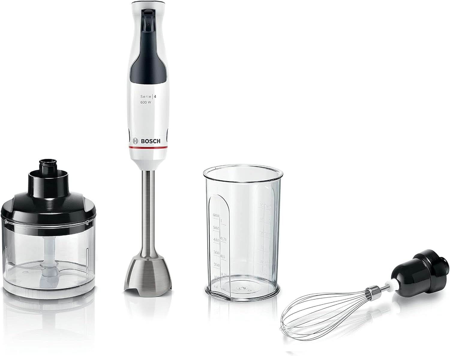 , Stab Mixer, Ergomaster Series 4, 800 Watt Motor, Speed ​​​​Controller, Quattroblade Kitchen Naty Shop