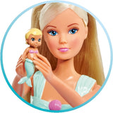 Simba 105733524 - Steffi Love Mermaid Family Gravid Havfrue Kevin Dukke med barneseng 29 cm modedukker Legedukker fra 3 år og opefter