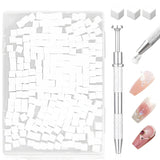 250 Stück Nail Art Schwamm Mit Metallgreifer Sponge Ombre Pinsel Nailart Nageldesign Tilbehør Nagelstudio Tilbehør til DIY Babyboomer Effekte Ombre Gradient Nageldesign