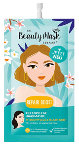 The Beauty Mask Company Repair Boost Hair Mask 30 ml, dybdepleje til skørt og beskadiget hår (1 pose) Hårmaske Naty Shop Standard titel