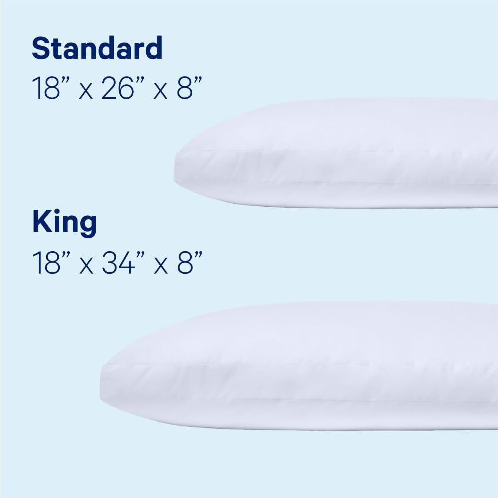 Casper Sleep Essential Pude til Sove, King, White Naty Shop Standard Puder