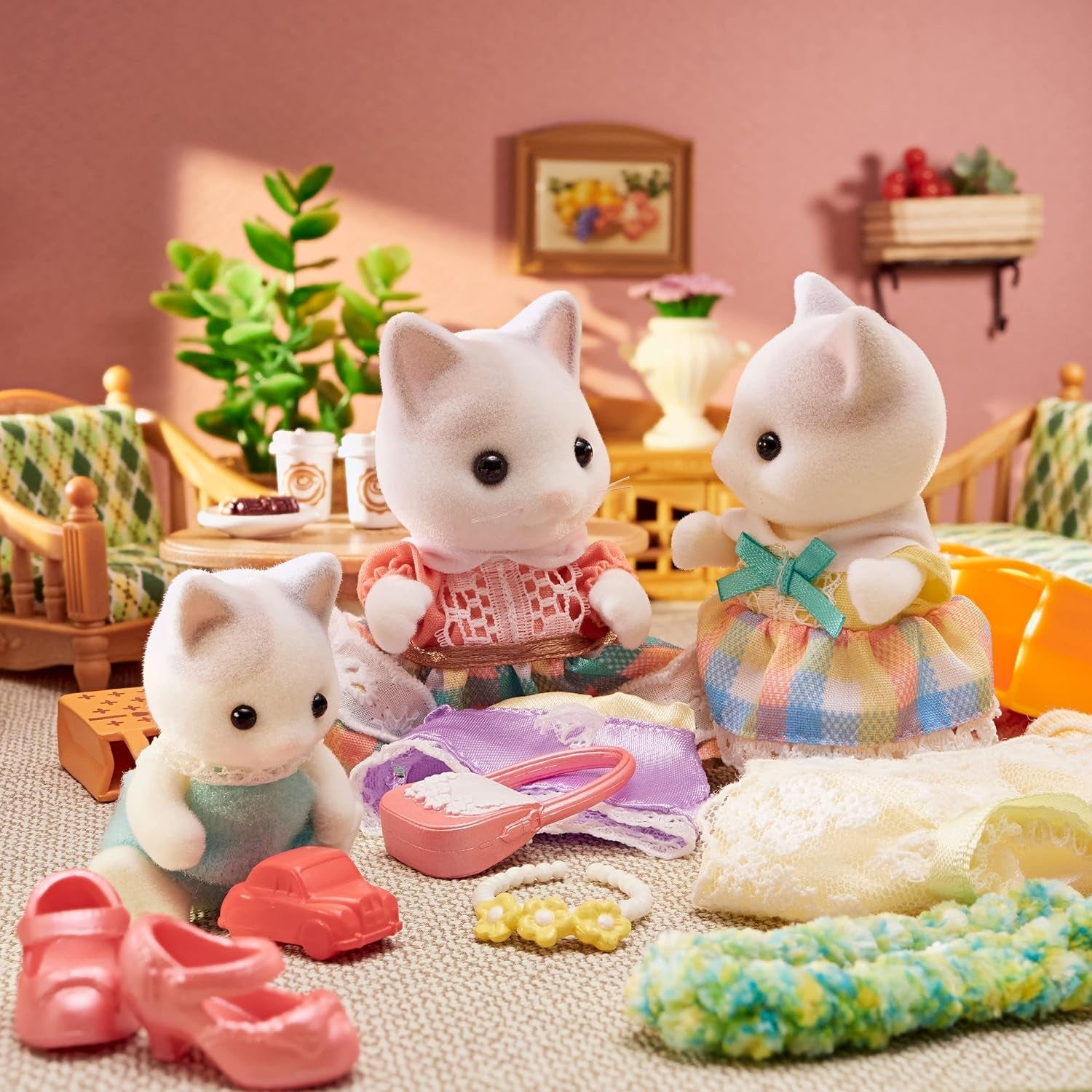 Sylvanian Families - 5738 Milk Cat Family - Dukkehusfigurer