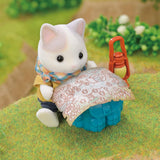 Sylvanian Families - 5763 Tofigur Adventure Explorer Sæt Mælke Kat Far Dreng Dyrefigur Detaljeret legetøj til 3 år gammelt Naty Shop Dukker