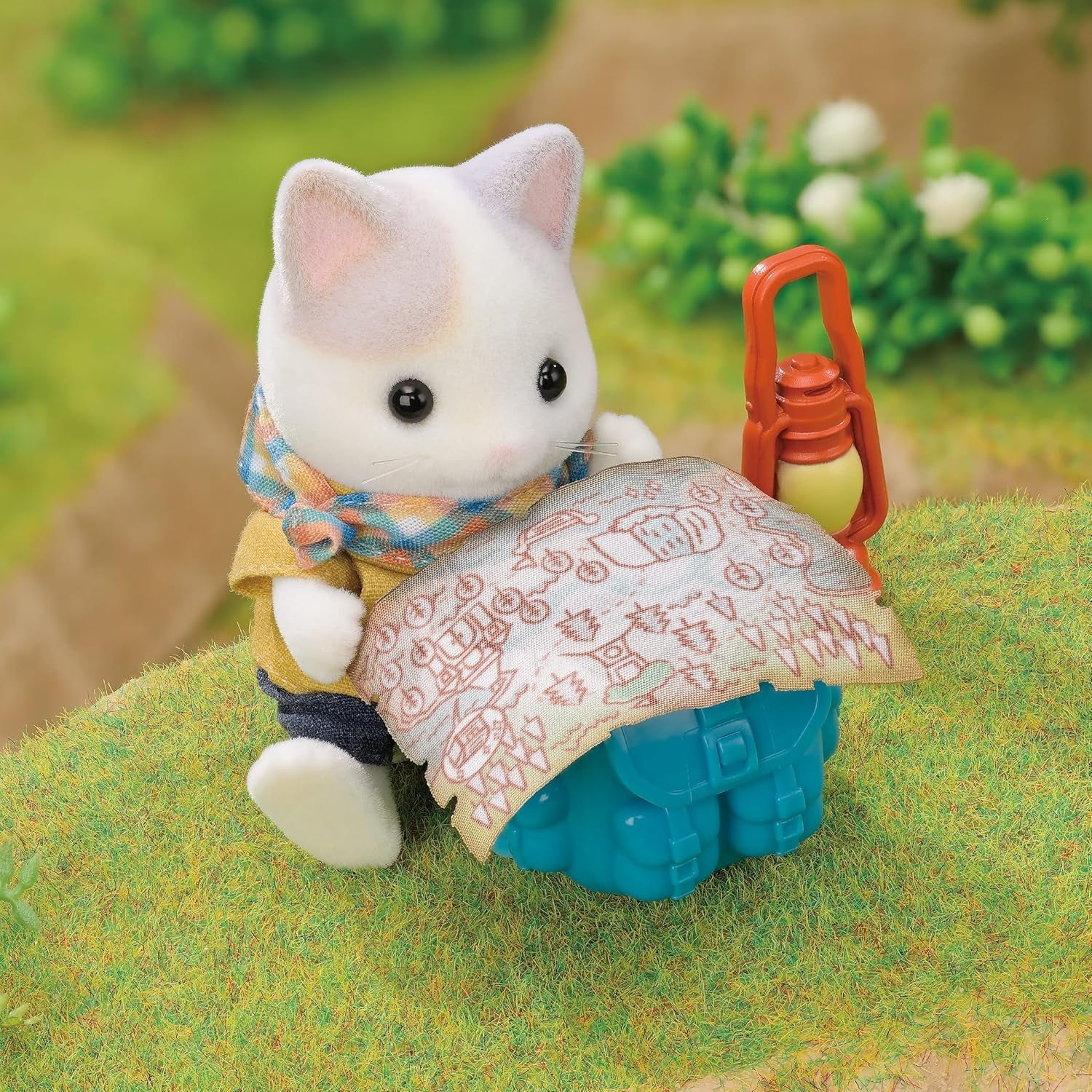 Sylvanian Families - 5763 Tofigur Adventure Explorer Sæt Mælke Kat Far Dreng Dyrefigur Detaljeret legetøj til 3 år gammelt Naty Shop Dukker