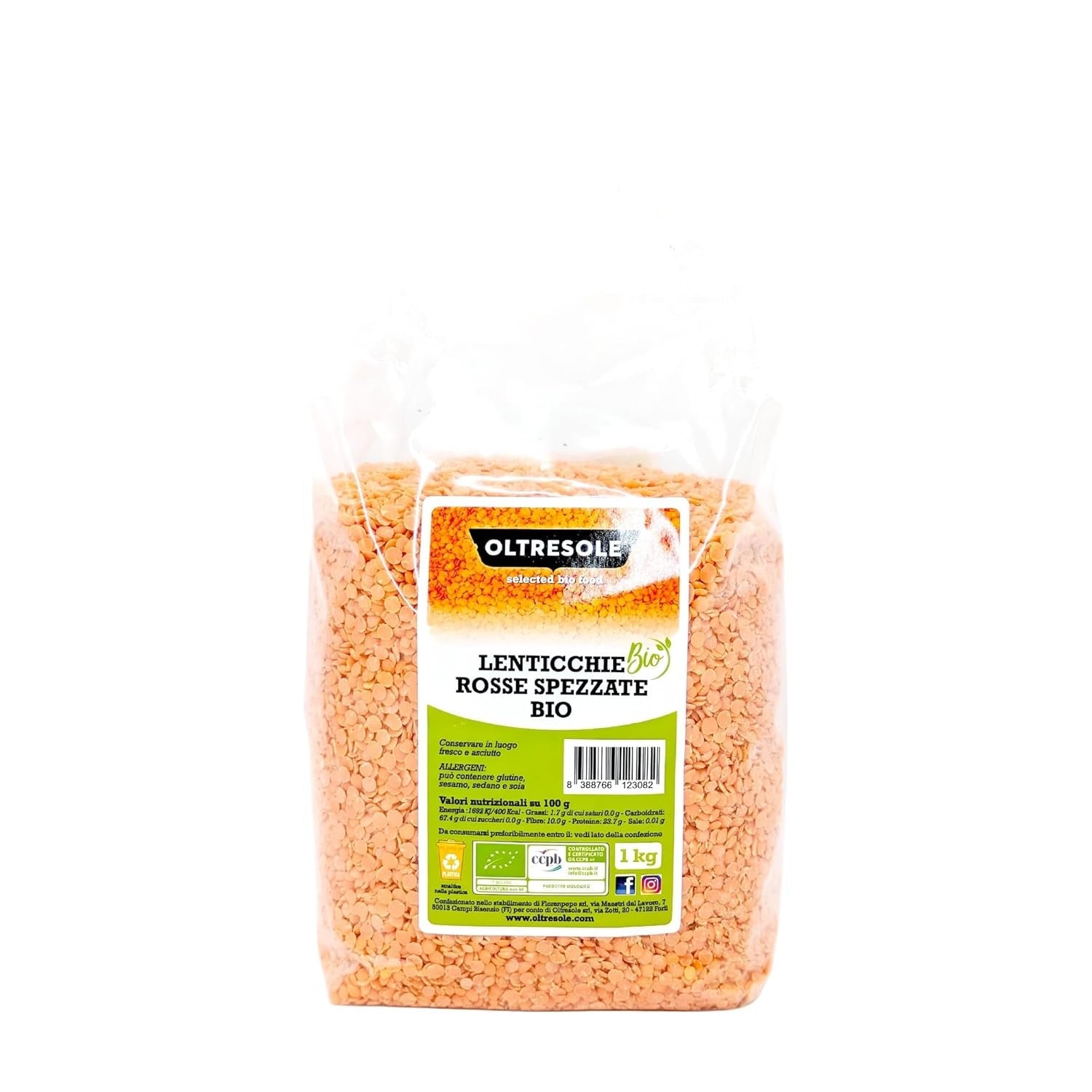 Økologiske revnede røde linser 5 kg Økologiske afskallede og revnede bælgplanter Ingen iblødsætning påkrævet Kilde til protein og fiber økonomipakke