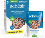 , Tun med blå fisk i gelé, komplet vådfoder til katte, i en pose, med yderligere vitaminer, 100% naturlig, 6 x 85 g