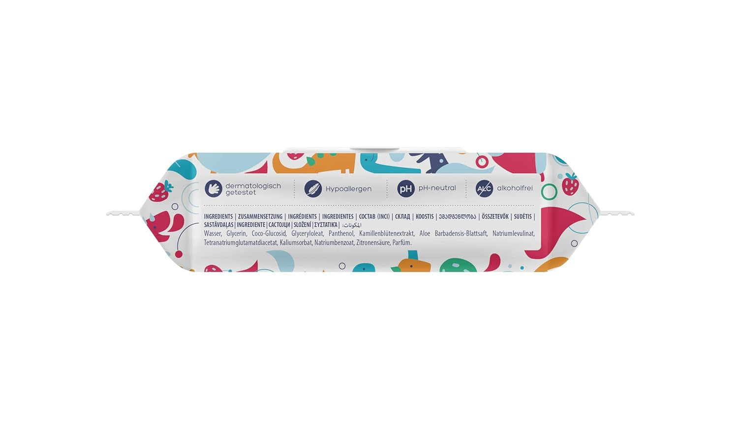 Kindii Fun Wet Toilet Paper - (10X60 stk.) Vådt toiletpapir - Kamille, Aloe Vera, Ph-neutral, Vandbar, Opfrisker det intime område - 600 stk.
