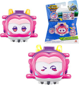 Super Wings Super Pets 4 STK Shine, Golden Boy, Jerome, Ellie Skiftbart ansigtsudtryk Lyneffekt Bærbart legetøj til 3 4 5 6 7 8 år gammel dreng Pige 2 tommer actionfigurer Naty Shop Ellie