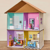 Baker Ross FN255 Mini Trædukkehussæt - 1 stykke dukkehussæt til børn DIY Craft Kit