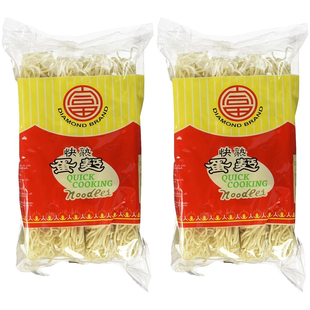 DIAMOND Nudler med æg, instant hvedemel wok nudler og tilbehør - 1 x 500 g