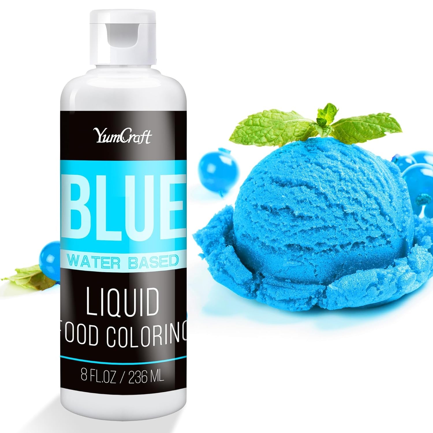 Madfarve - Højkoncentreret flydende madfarve til kager, bagning, påskeæg, drikkevarer - Sukkerfri madfarve til fondant, glasur, slim, kagedekoration (Red Velvet, 236ml)