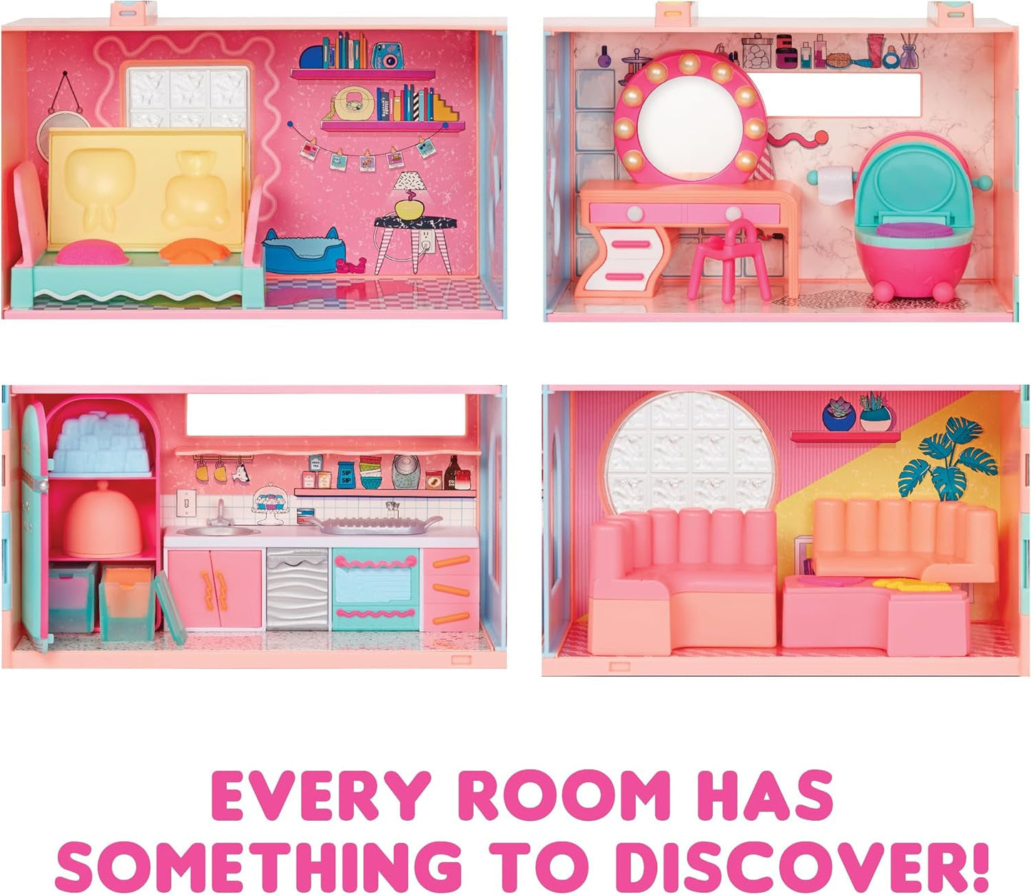 LOL overraskelse! Magic House med Squish Sand og Diva Collectible Doll - Legesæt med Collectible Dukke, Squish Sand, overraskelser og tilbehør - Ideel til piger fra 4 år og opefter