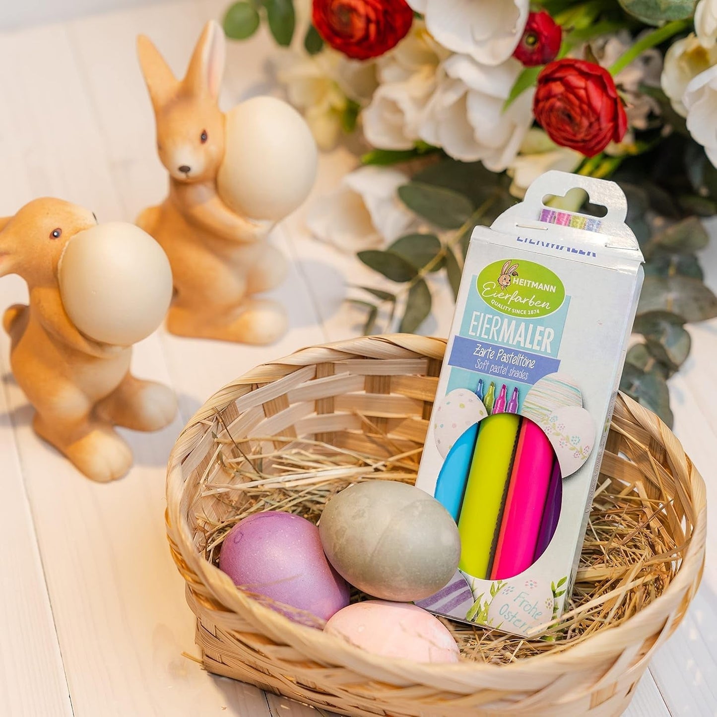 Heitmann Egg Colors - Egg Painter's Pastel - 4 farveblyanter i pink, grøn, blå og lilla
