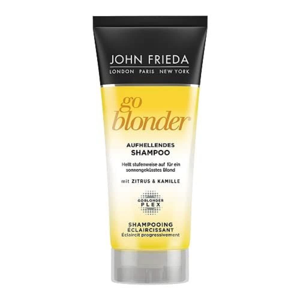 John Frieda Sheer Blonde Go Blonder Shampoo, 250 ml bruser og bad Naty Shop Sæt 6 x 50 ml