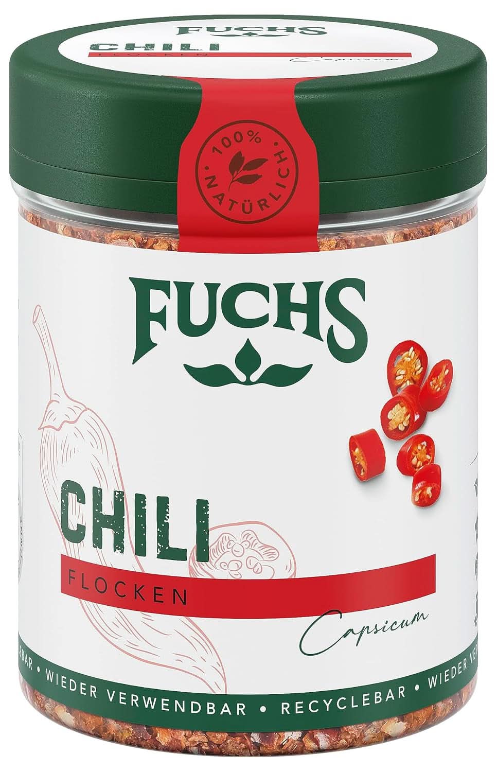 Fuchs chiliflager, 50 gram krydderier Naty Shop