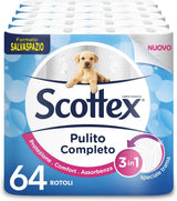 Toiletpapir, rent, pladsbesparende, 64 ruller