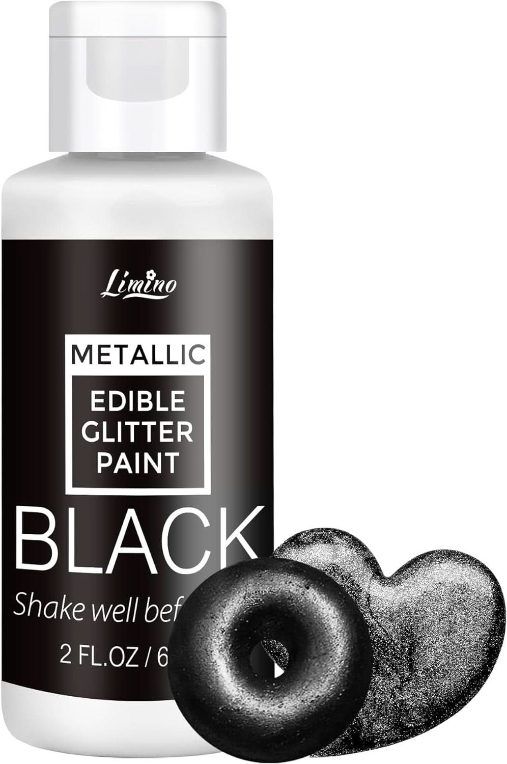 Flydende spiselig glitter, 60 ml Naty Shop Black