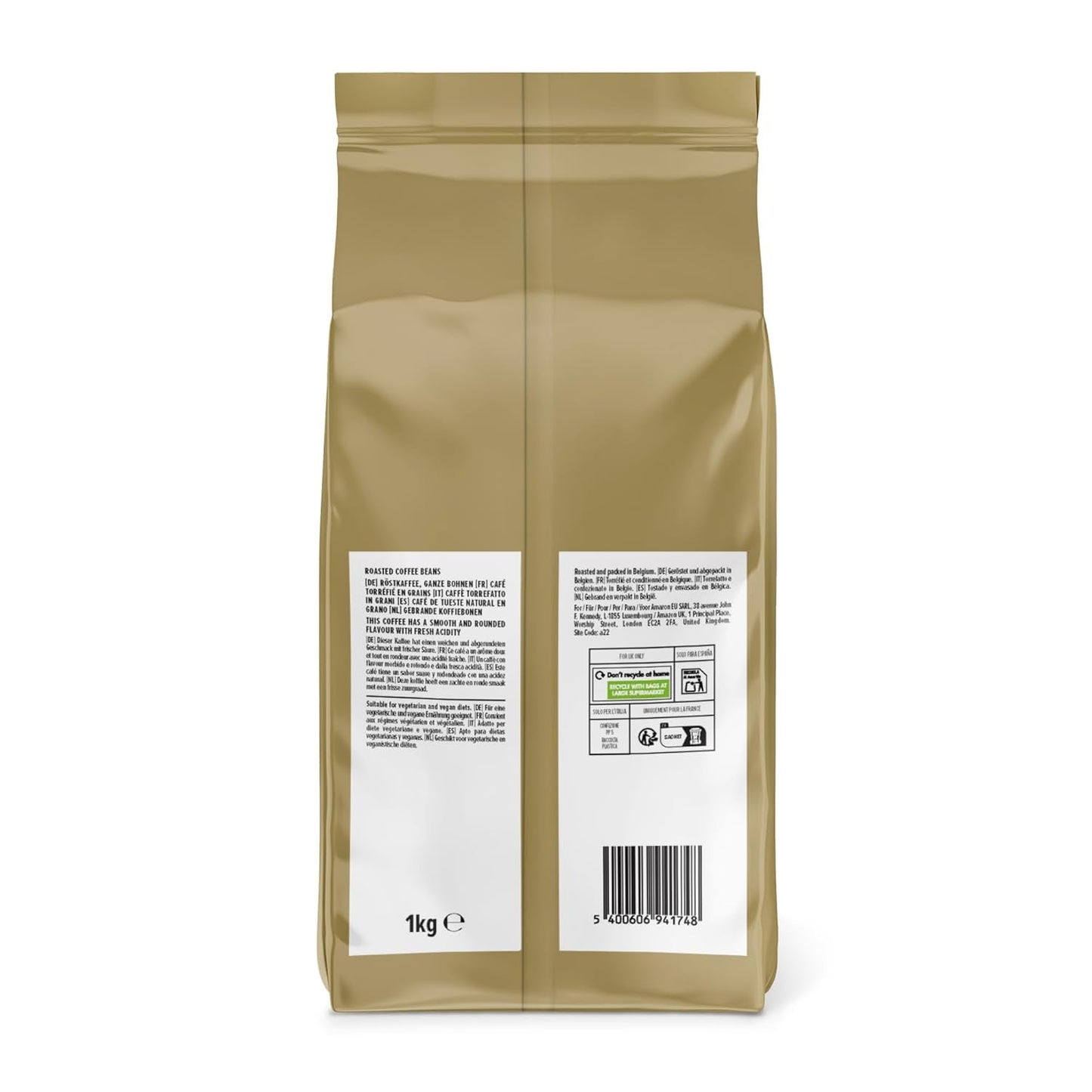 af Amazon Kaffeebohnen, Mittlere Röstung, 100% Arabica, Amaretto, 2 kg (2 pakker med 1 kg)