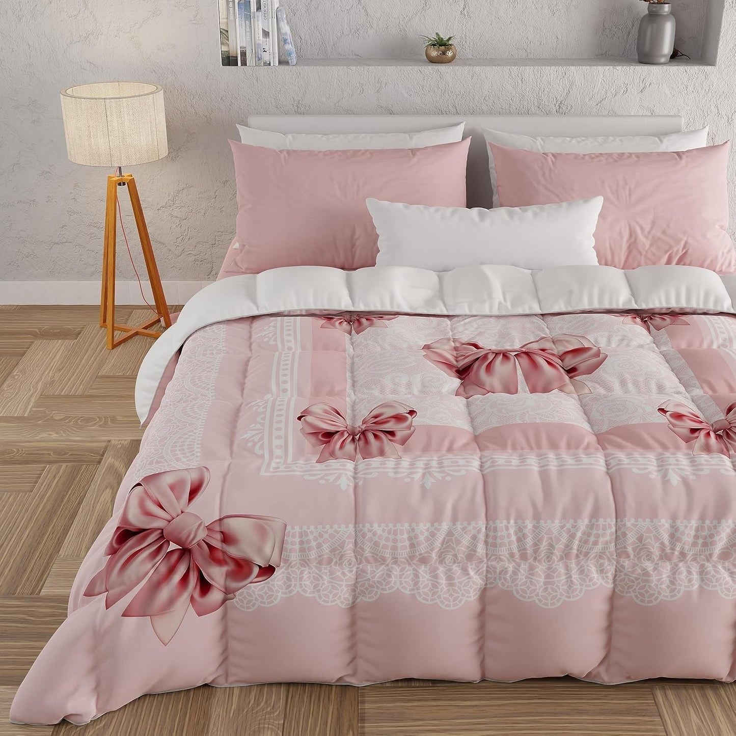 PETTI Artigiani Italiani - Vinterdyne, Vinterdyne, Enkel quilt, Dobbeltsidet, monofarvet og digitalt tryk, 100% hypoallergen mikrofiber, Made in Italy
